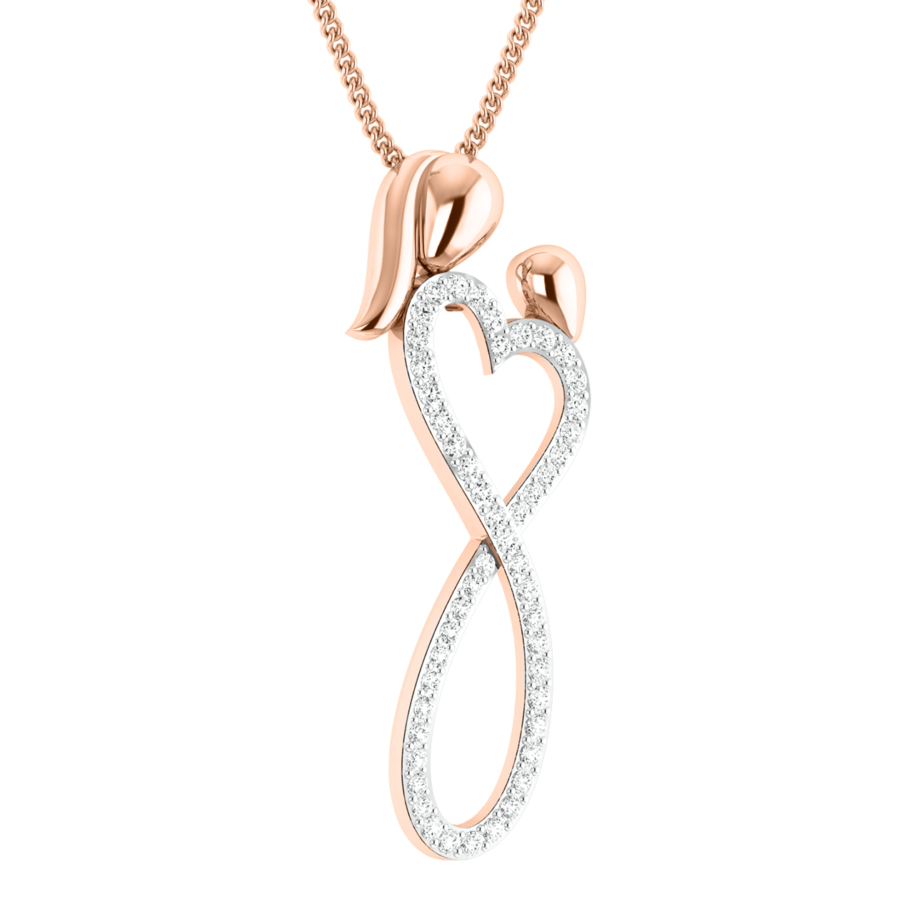 Samira Infinite Heart Office Wear Diamond Pendant